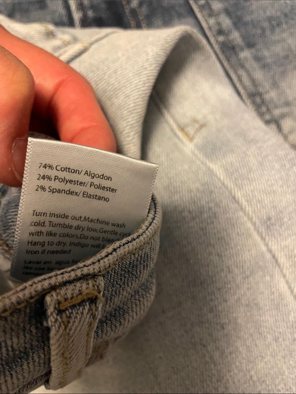 Wide Leg Cargo Jeans in Light Blue - Picture 4 of 8